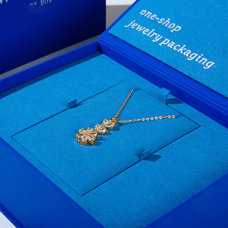  Custom High-End Jewelry Packaging Boxes - WEIMEI FSC Blue Luxury Set