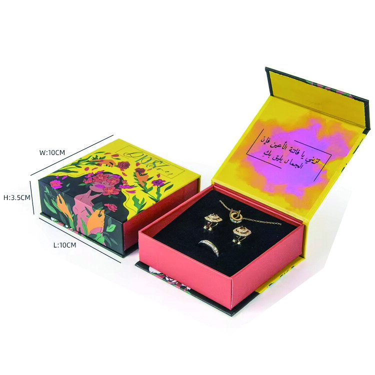 Custom Luxury Flip Lid Paper Jewelry Boxes with Logo for Wholesale & Gift Packaging