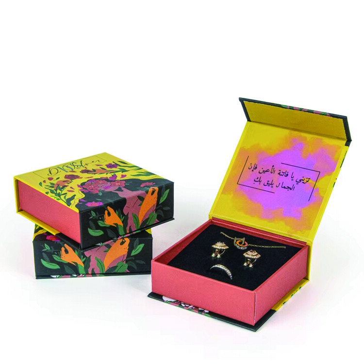Custom Luxury Flip Lid Paper Jewelry Boxes with Logo for Wholesale & Gift Packaging