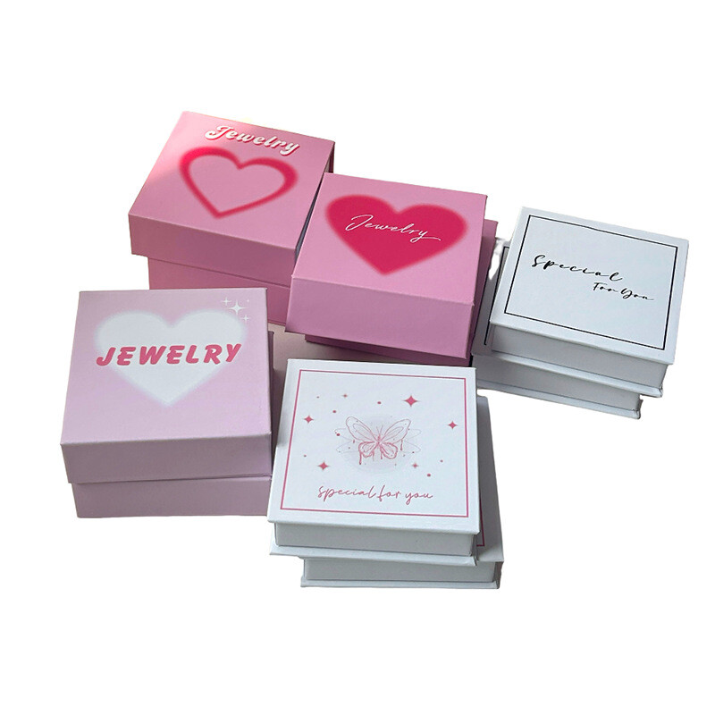  Pink Luxury Magnetic Flip Jewelry Boxes - Customizable Packaging for Necklaces, Bracelets & Earrings