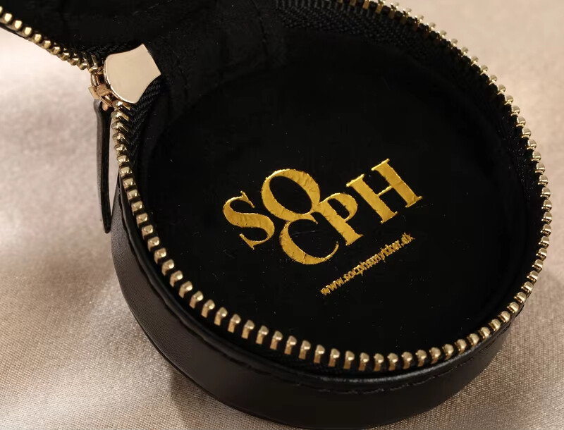  Custom Logo PU Leather Mini Travel Jewelry Case Organizer with Zipper - Perfect for Necklaces, Earrings & Rings