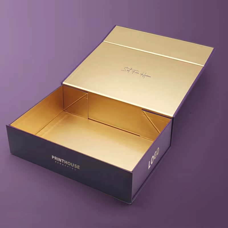  Wholesale Custom Luxury Folding Magnetic Gift Boxes with Black Ribbon Handles - High-End Packaging for Clothing & Shoes