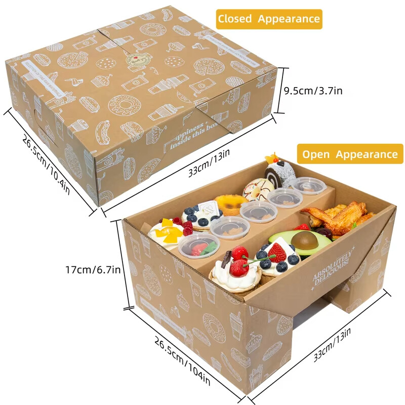  Customizable Wholesale Paper Color Flip Boxes for Party Chocolate & Grazing Platters - Eco-Friendly & Fast Delivery