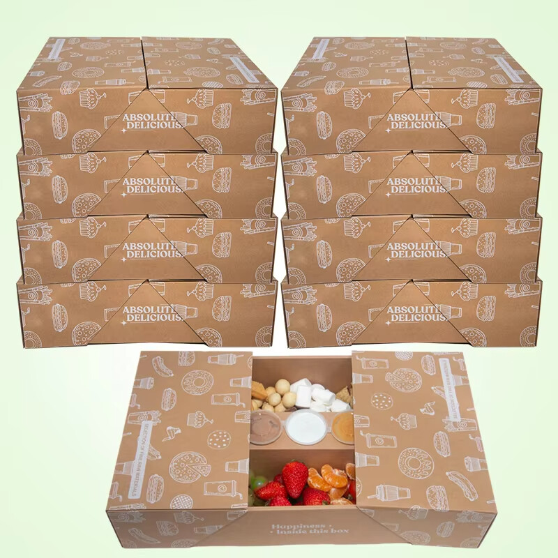  Customizable Wholesale Paper Color Flip Boxes for Party Chocolate & Grazing Platters