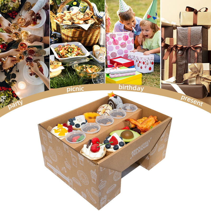  Customizable Wholesale Paper Color Flip Boxes for Party Chocolate & Grazing Platters - Eco-Friendly & Fast Delivery