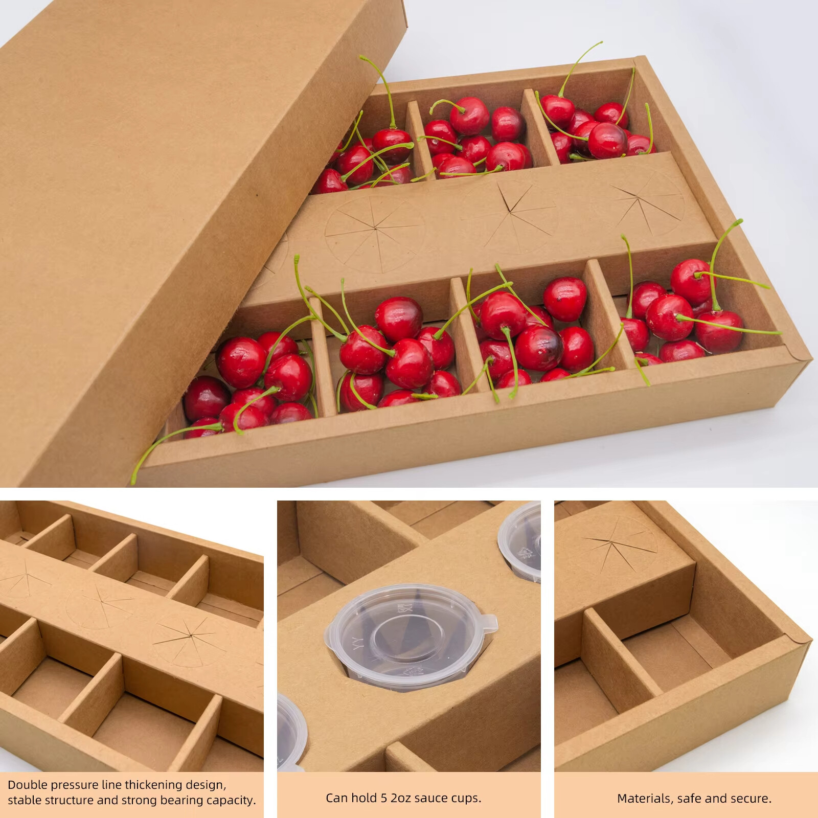 Wholesale Black Party Chocolate Grazing Box with Clapboard - Custom Catering Packaging