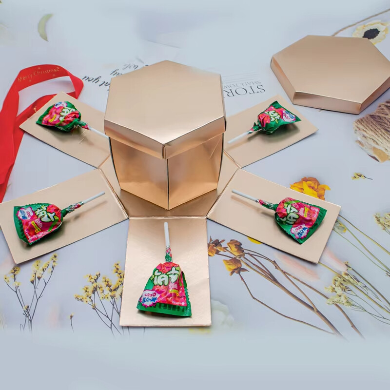  Custom Chocolate Explosion Boxes for Valentine's Day - Wholesale Creative Candy Gift Boxes