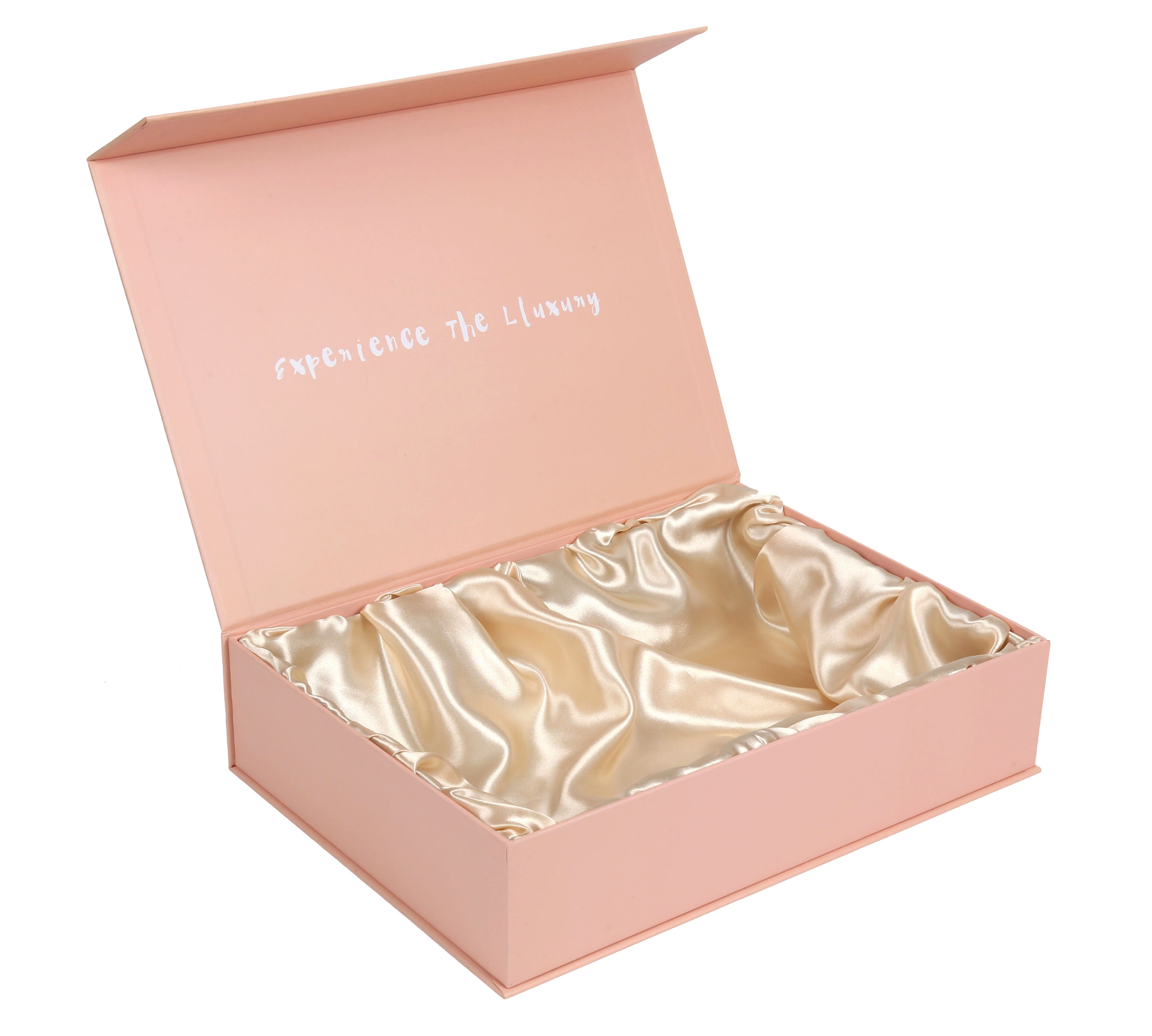  Custom Luxury Pink Folding Magnetic Wig Packaging Boxes with Satin & Cardboard