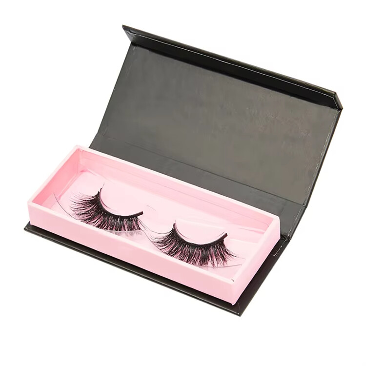  Custom Luxury Eyelash Packaging Boxes with Private Label & Custom Logo in Pink & Black
