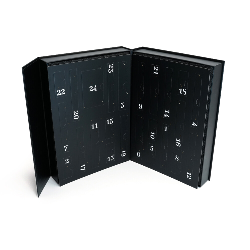  Wholesale Customized Logo Empty 12-Day Advent Calendar Box for Beauty, Cosmetics, Makeup & Jewelry