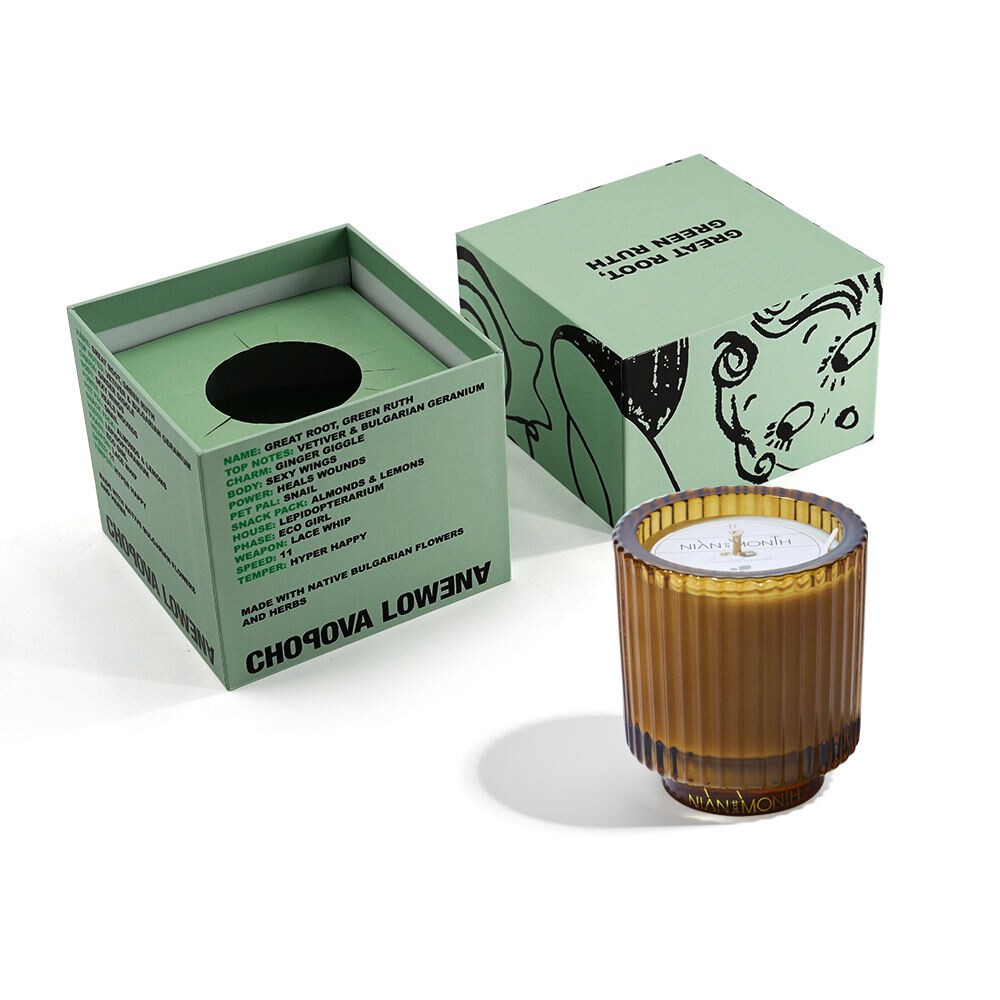  Eco-Friendly Customized Two-Piece Candle Jar Packaging Box with Color Printing and Logo