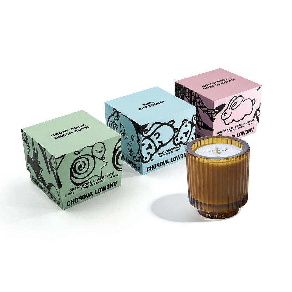 Eco-Friendly Customized Two-Piece Candle Jar Packaging Box with Color Printing and Logo