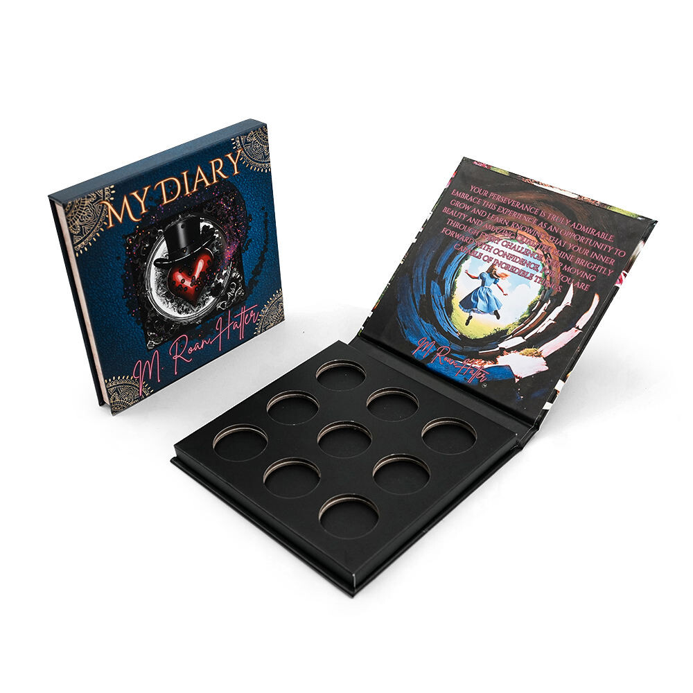  Custom Luxury Magnetic Eyeshadow Palette Packaging Box - Empty Cardboard Makeup Box with Custom Logo