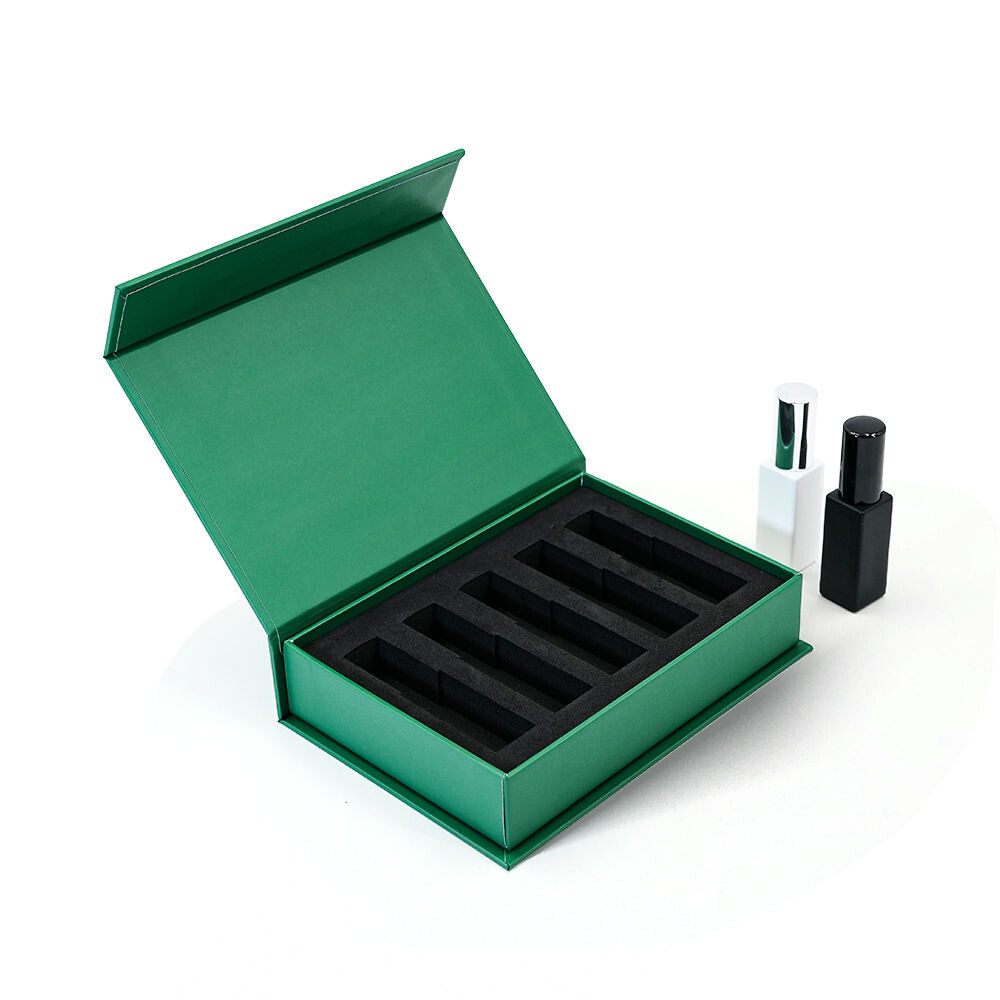  Customized Eva Rigid Cardboard Magnetic Gift Boxes Wholesale with Eva Foam Insert for Nail Polish