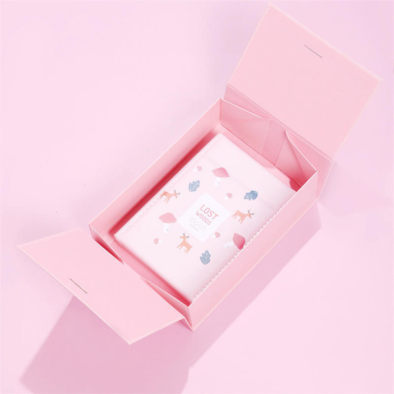 Hot Selling Minimalist White Flip Double Door Folding Cosmetic Gift Packaging Box