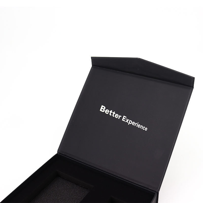 Custom Matte Black Magnetic Closure Gift Box with Foam Inserts - High-Quality Cardboard Packaging