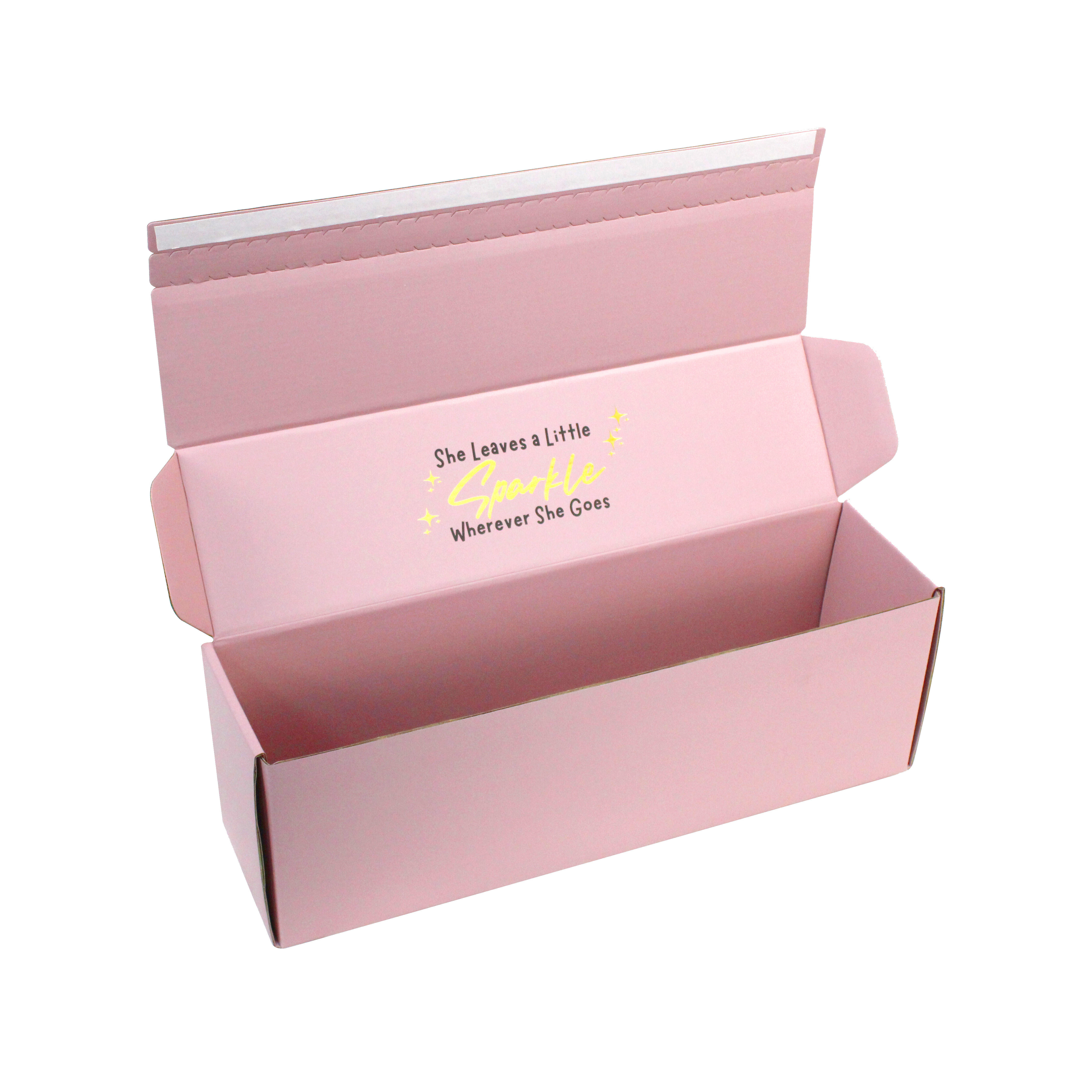  Custom Pink Kraft Corrugated Cardboard Eco-Friendly Shipping Subscription Gift Boxes