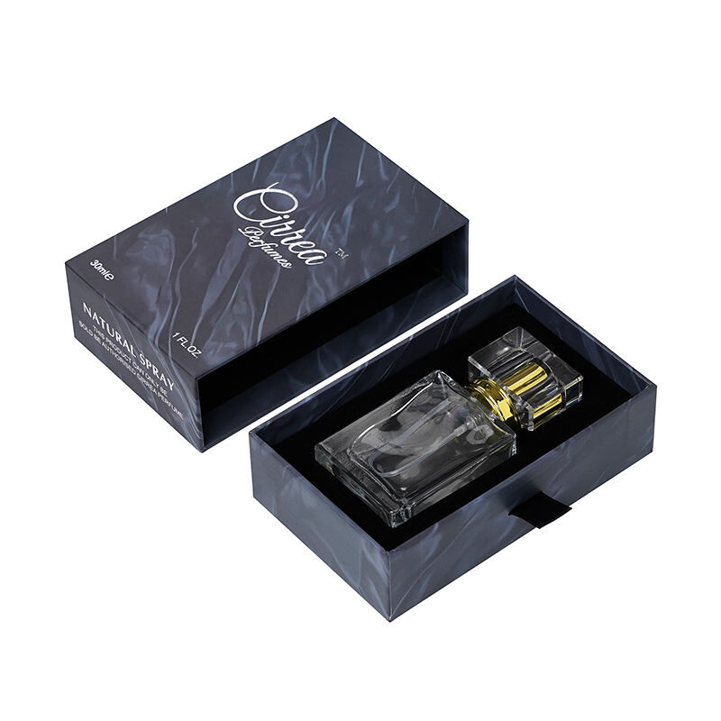  Custom Luxury Perfume Cosmetic Packaging Drawer Box with Recycled Cardboard & Matt Lamination