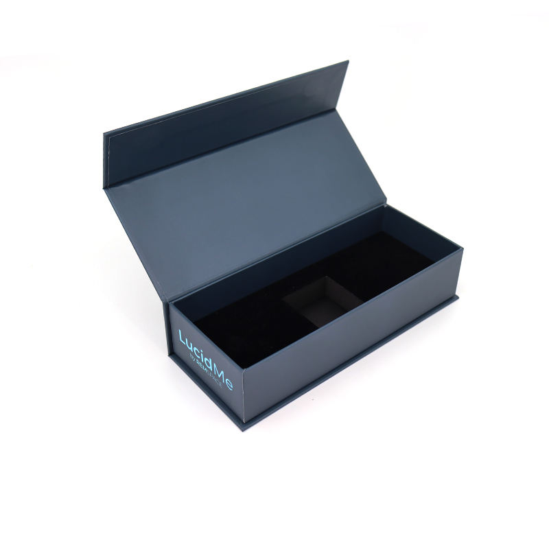  Custom Logo Magnetic Gift Boxes - Drawer Style Glasses Packaging with Foam Insert