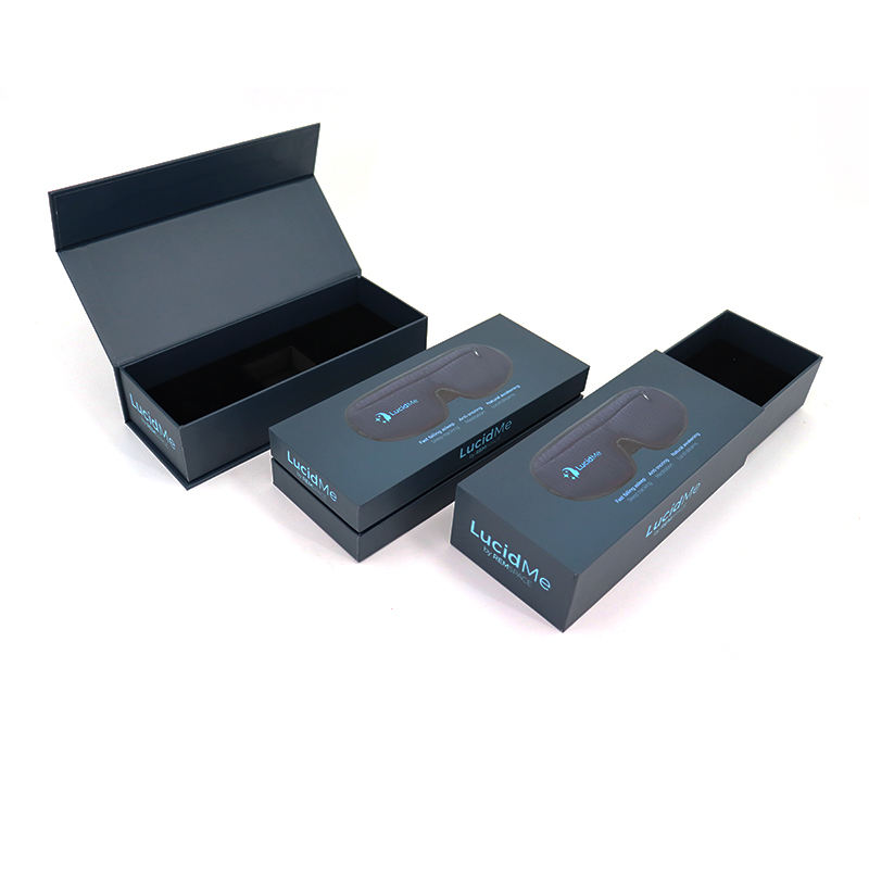  Custom Logo Magnetic Gift Boxes - Drawer Style Glasses Packaging with Foam Insert