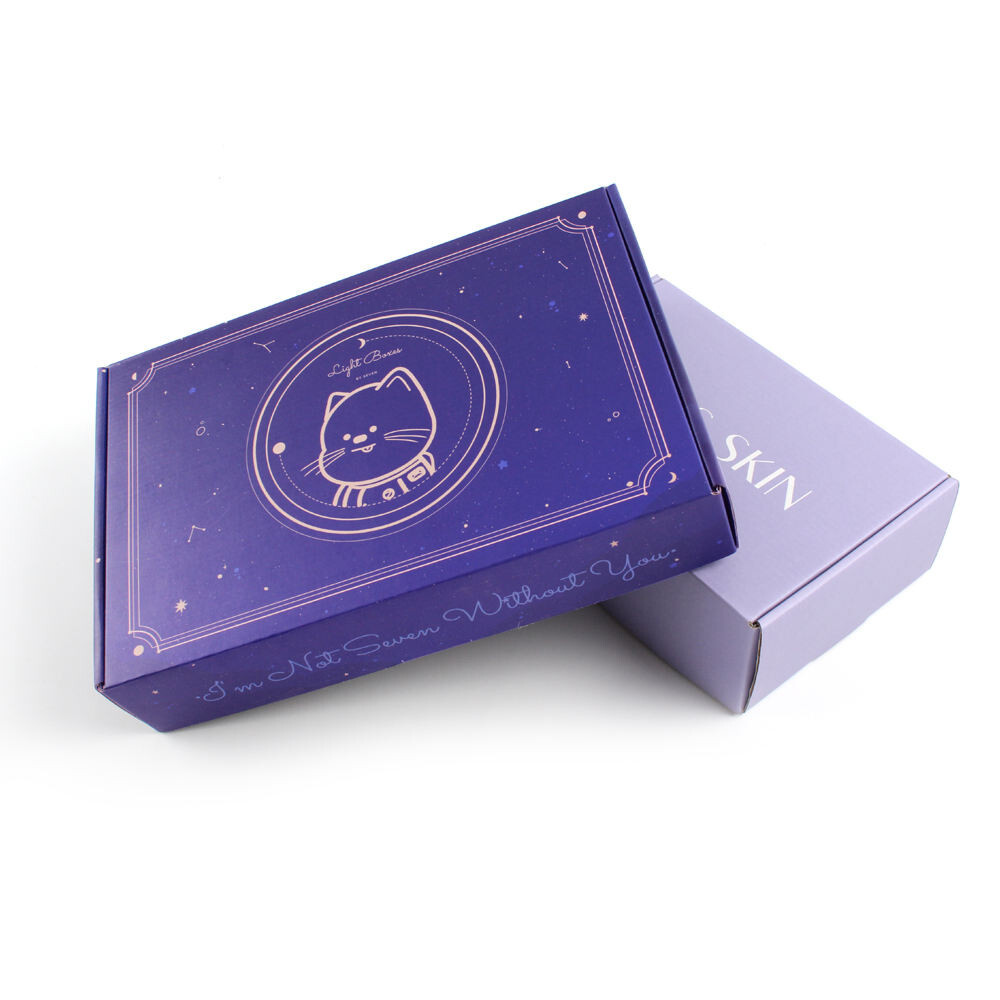  Custom Logo Corrugated Cardboard Gift Boxes for Clothing, Wigs & Hats