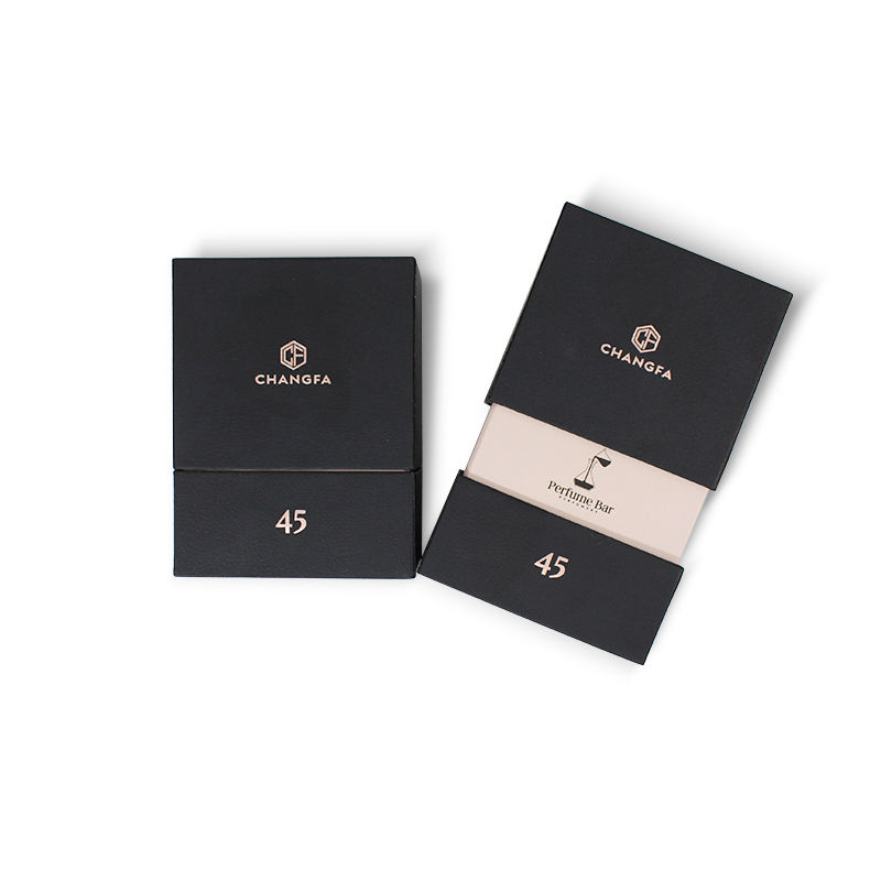  Luxury Elegant Black Cigarette Box with Tiny Perfume Bottle Display Packaging