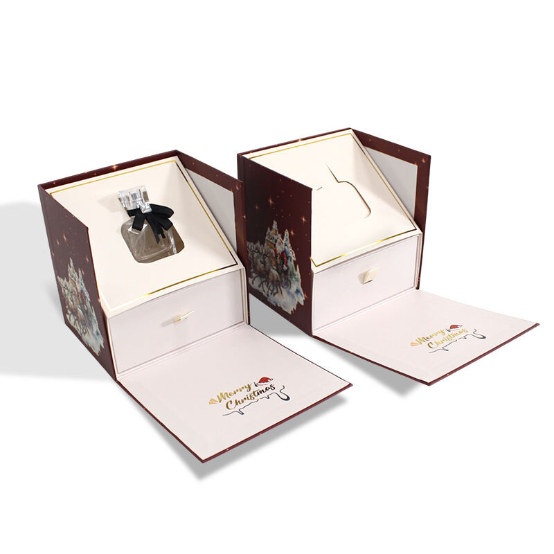  Custom Gold Foil Perfume Box Set - Wholesale Christmas Gifts with Eye Shadows & Essential Oils