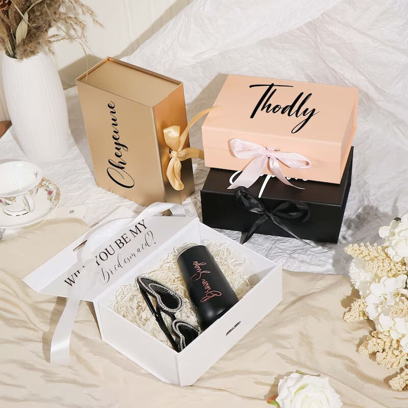  Custom Folding Cardboard Packaging Boxes with Magnetic Closure for Shoes, Clothing & Gifts