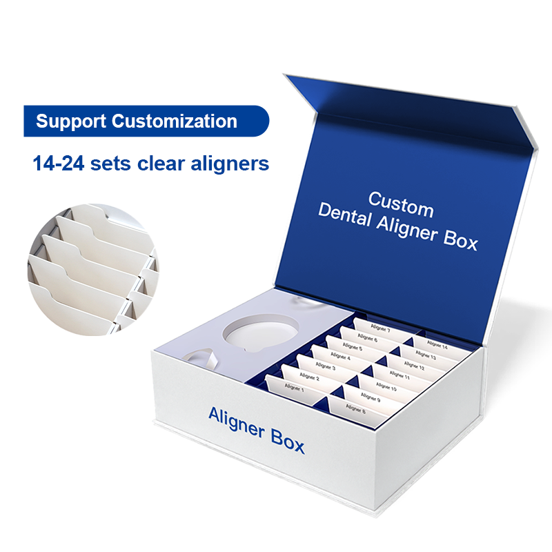  Custom Teeth Aligners Boxes: Orthodontic Clear Aligner Packaging with Paper Magnet Design