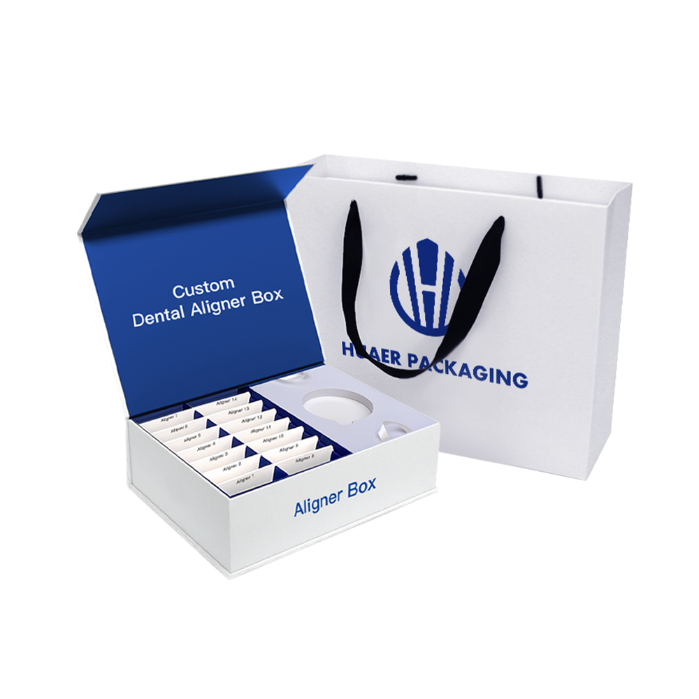  Custom Teeth Aligners Boxes: Orthodontic Clear Aligner Packaging with Paper Magnet Design