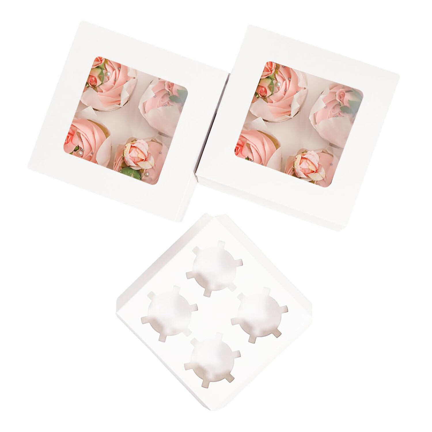  High-Quality Transparent Window Cake Boxes for Square Birthday Cakes & Swiss Rolls