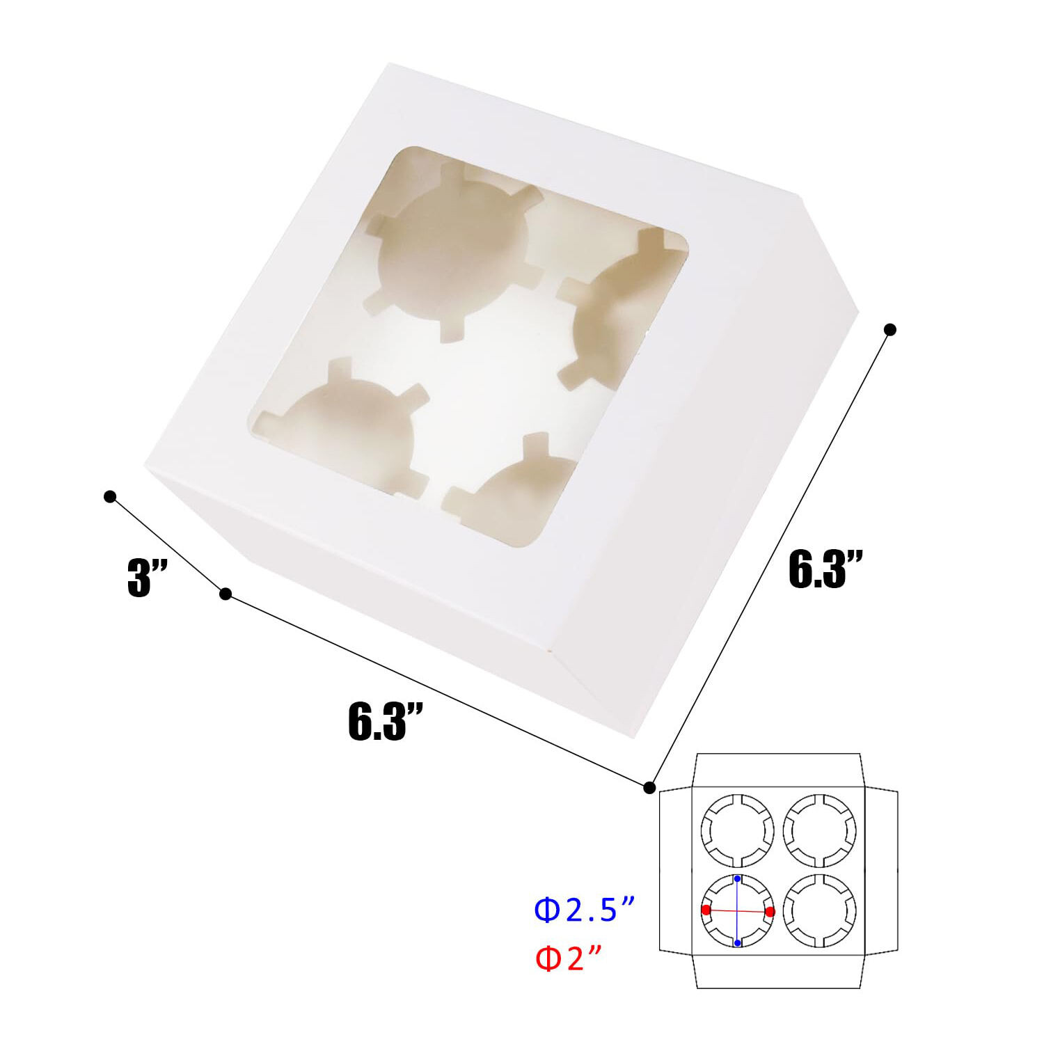  High-Quality Transparent Window Cake Boxes for Square Birthday Cakes & Swiss Rolls
