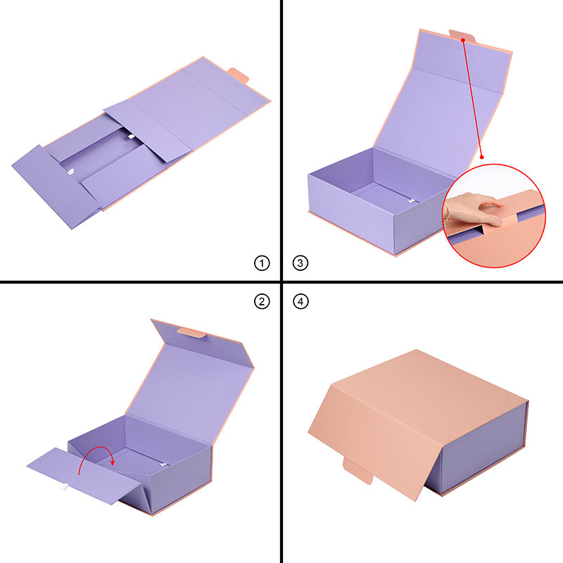  Luxury Magnetic Folding Box Packaging for Jewelry, Cosmetics, Shoes & Clothing - Rigid Cardboard Collapsible Shipping Box