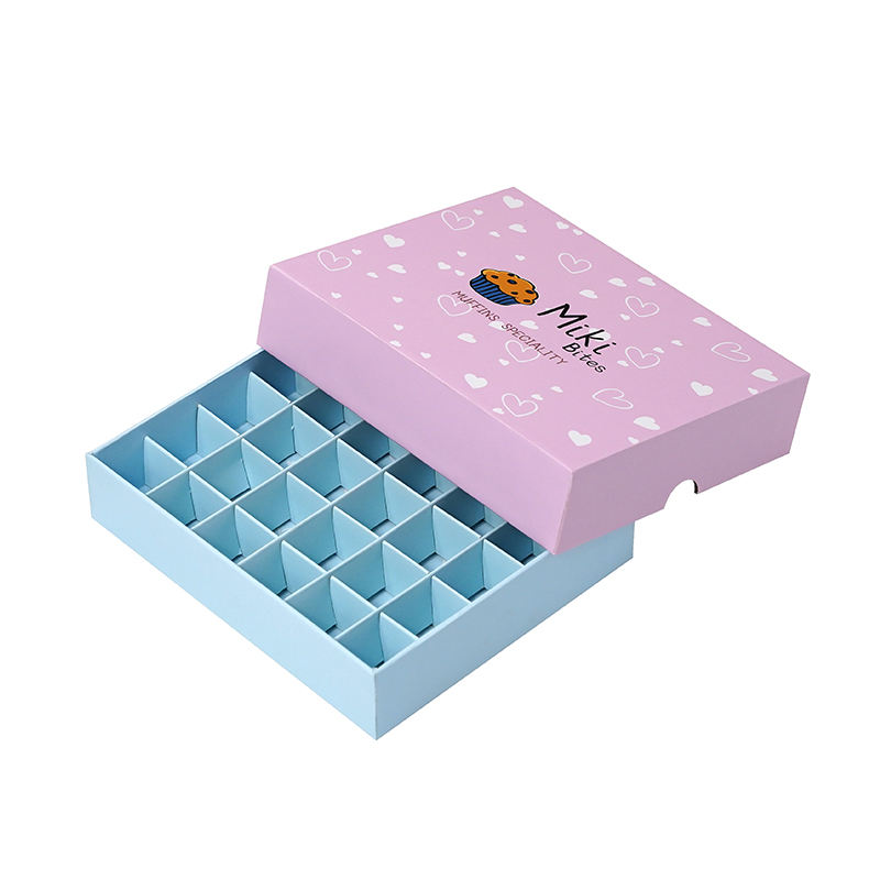  Custom Chocolate Packaging Boxes with 2-36 Slots - Eco-Friendly Cardboard Boxes for Food