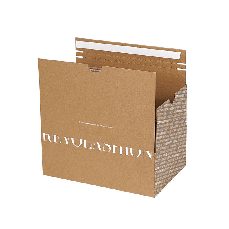  Custom Logo Corrugated Cardboard Mailer Boxes with Tear Strip & Self-Sealing for Gift Shipping