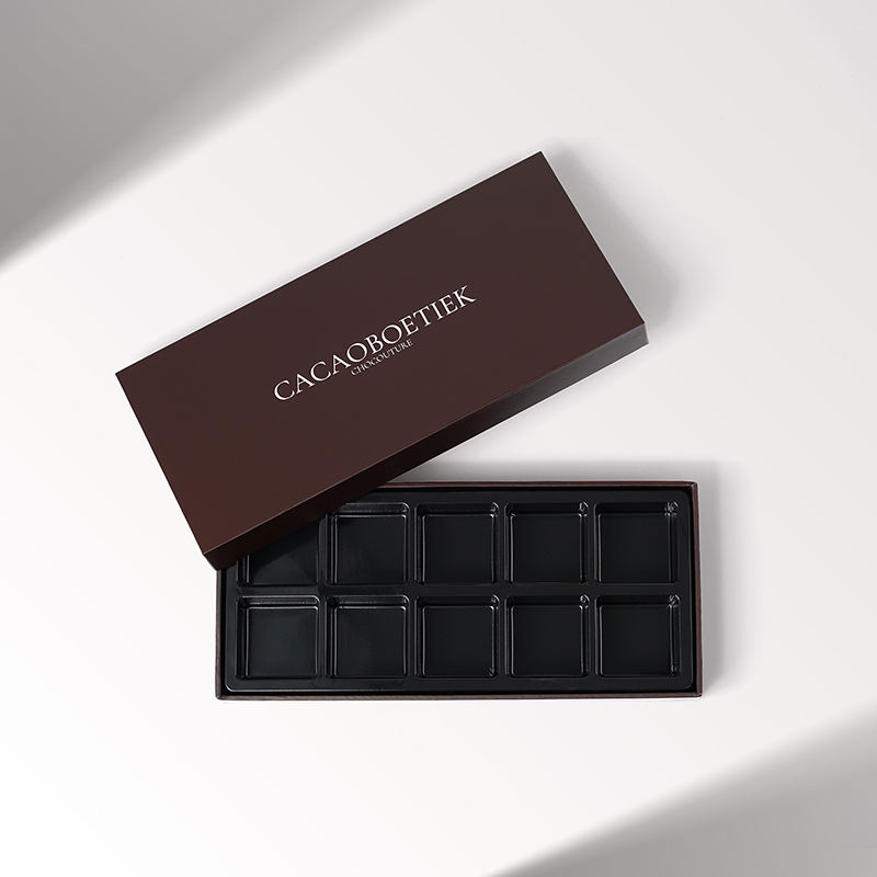  Custom Logo Premium Chocolate Packaging Box for 10-Piece Bonbons - Elegant Gift Solution