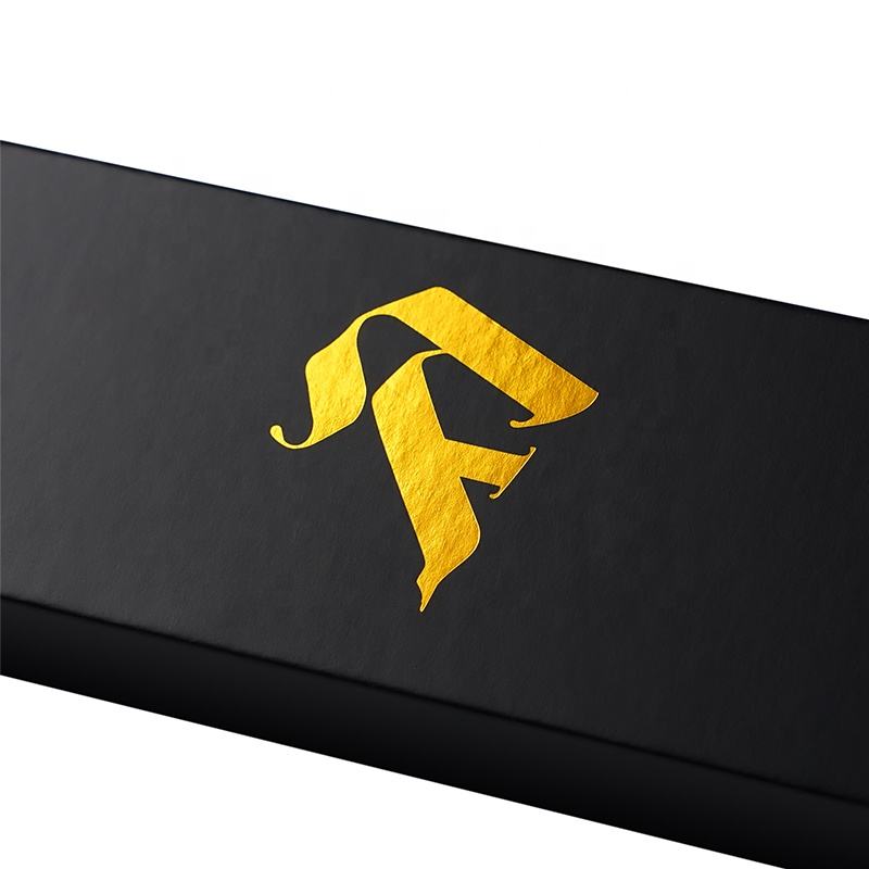  Custom Magnetic Cardboard Gift Box with Foil Gold Stamping for Pen Packaging