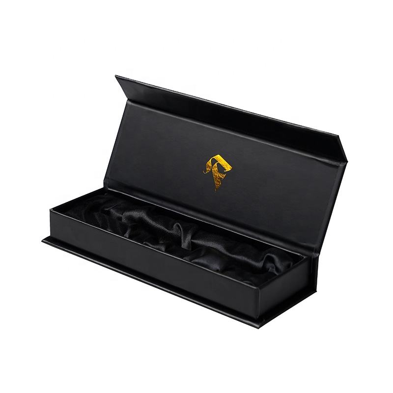  Custom Magnetic Cardboard Gift Box with Foil Gold Stamping for Pen Packaging