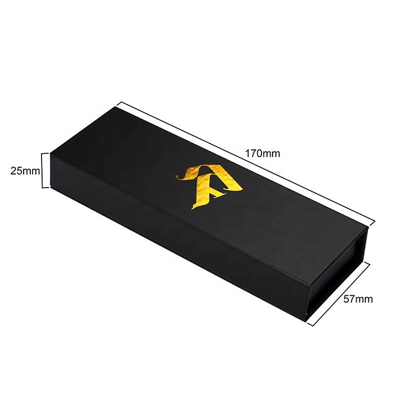  Custom Magnetic Cardboard Gift Box with Foil Gold Stamping for Pen Packaging