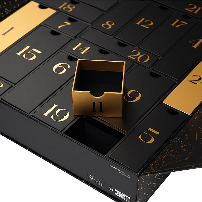  Custom Luxury Cosmetic Packaging Box - Countdown Christmas Advent Calendar Box