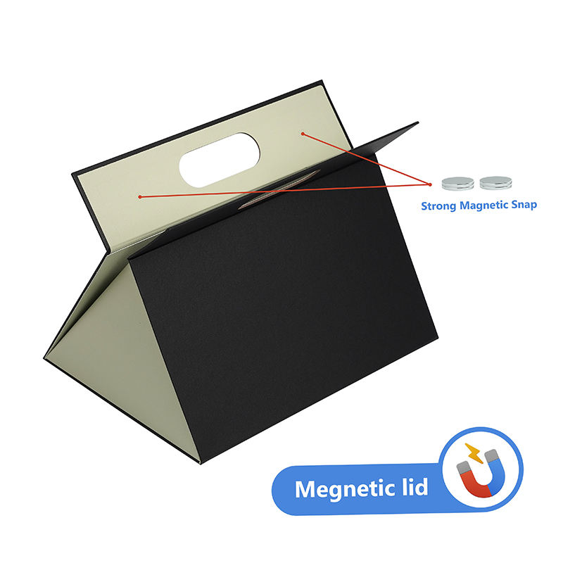  Custom Special Triangle Premium Cardboard Magnetic Folding Gift Boxes with OEM Printing Services
