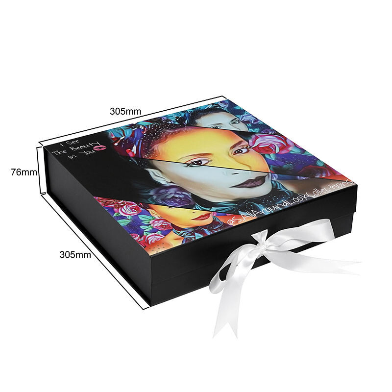  Customized Folding Box Gift Packaging with Magnet Closure & Logo Printing for Wigs, Cosmetics, Hats & Handbags