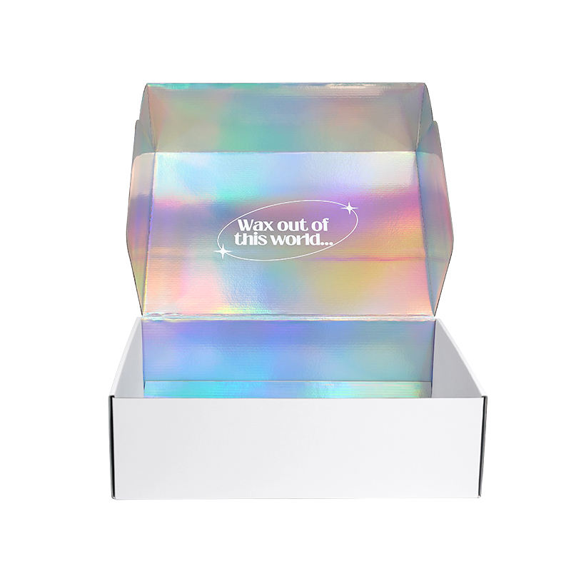  Customized Logo Laser Foil Mailer Boxes with Matt Lamination & Embossing for Shoes, Underwear & Socks