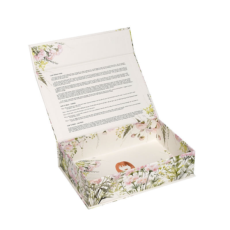  Luxury Custom Logo Gold Stamping Embossed Cardboard Magnet Gift Box for Wig Hair Packaging