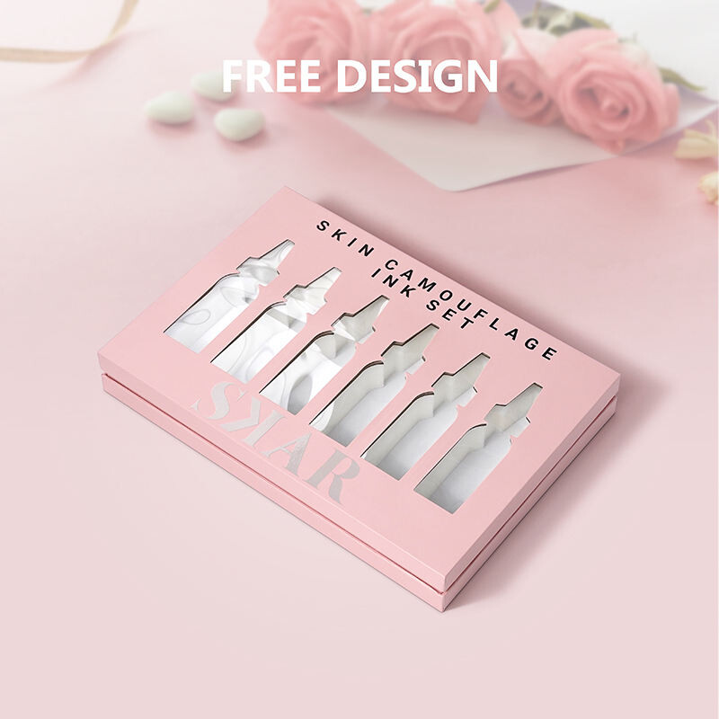  Customized Rigid Cardboard Cosmetic Packaging Boxes with Recycled Materials & UV Coating