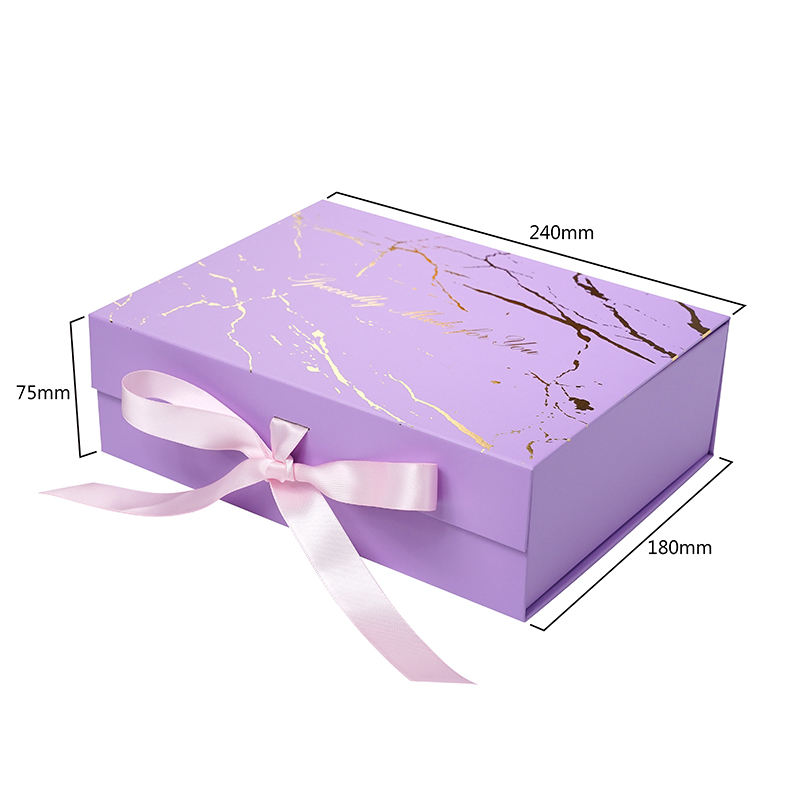 Custom Elegant Magnetic Cardboard Boxes with Ribbon for Cosmetics & Clothing