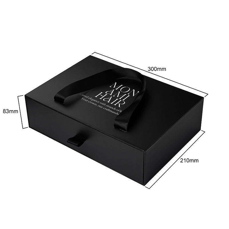  Custom Logo Rigid Sliding Drawer Gift Box for Jewelry & Wig Storage with Silk Lining Wholesale
