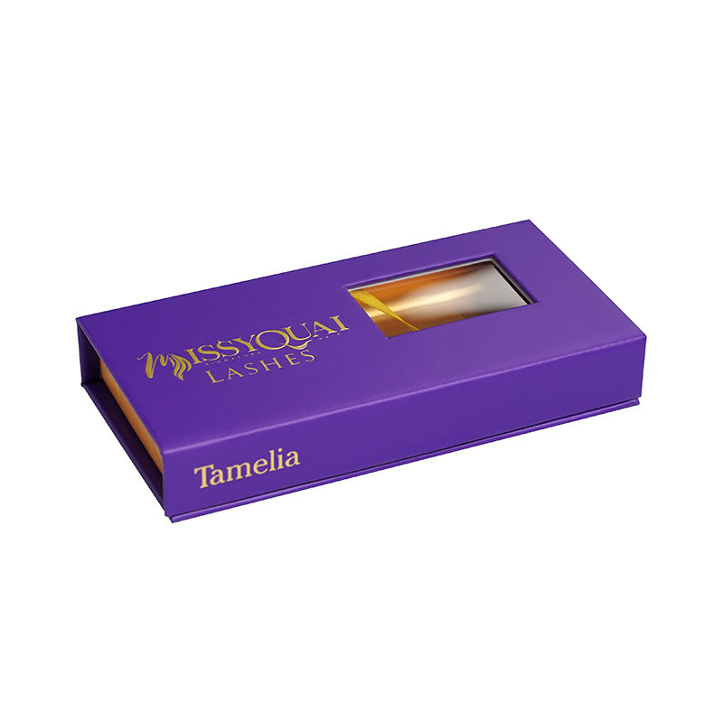  High-End Eyelash & Cosmetic Gift Packaging Boxes with Window Ribbon