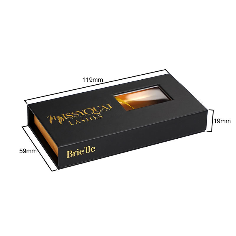  High-End Eyelash & Cosmetic Gift Packaging Boxes with Window Ribbon