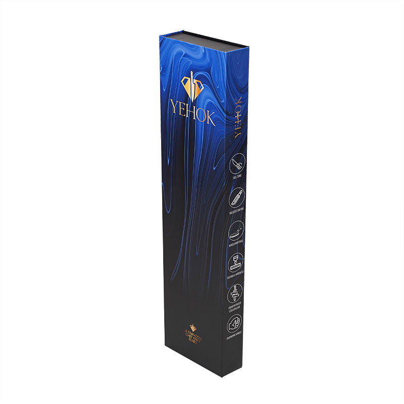  Customized Rigid Gift Set Packaging for Kitchen Chef Knife with Magnetic Flip Cover & Foam Display